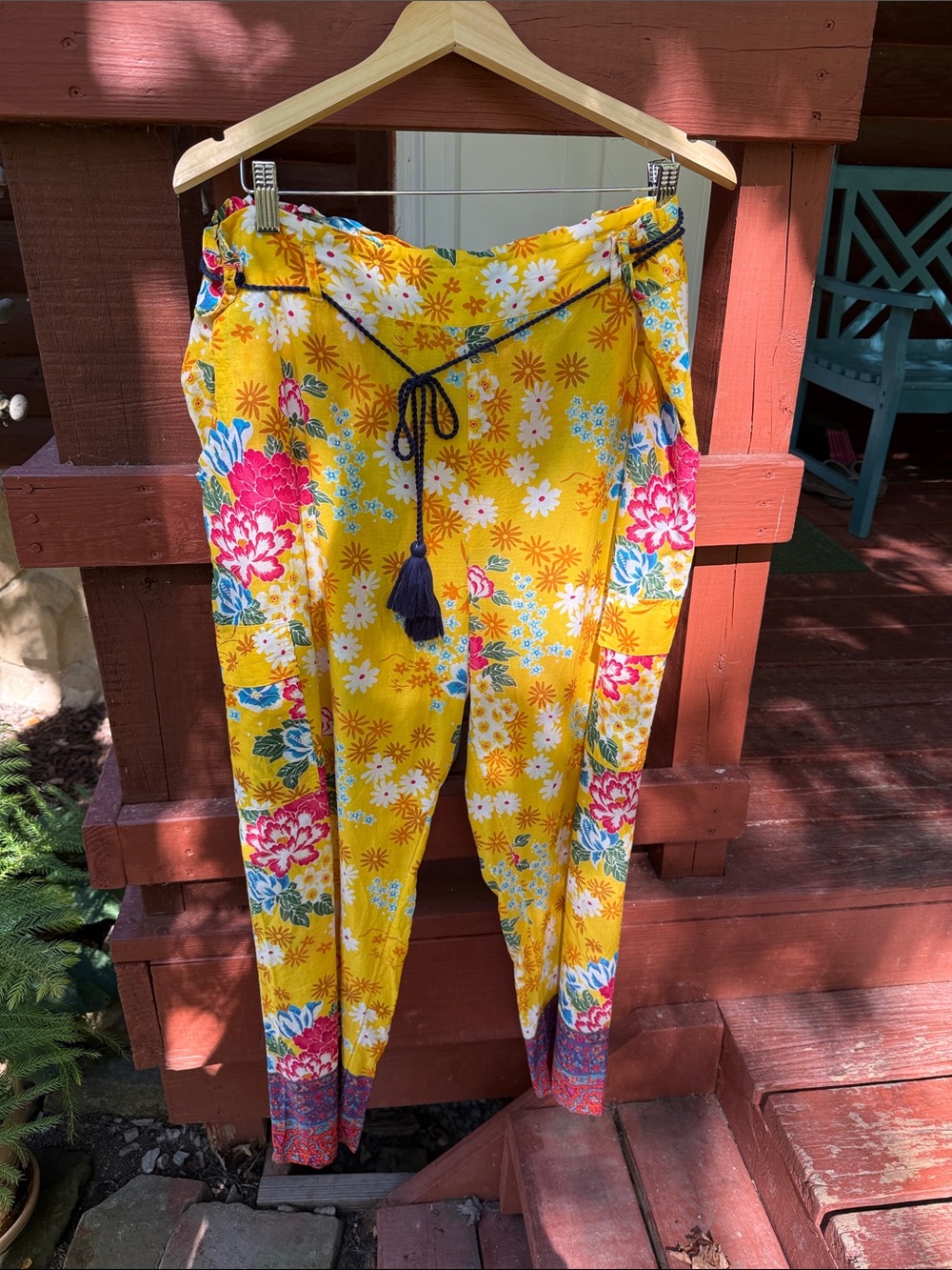 Sundance Floral Beach Pants, size XL